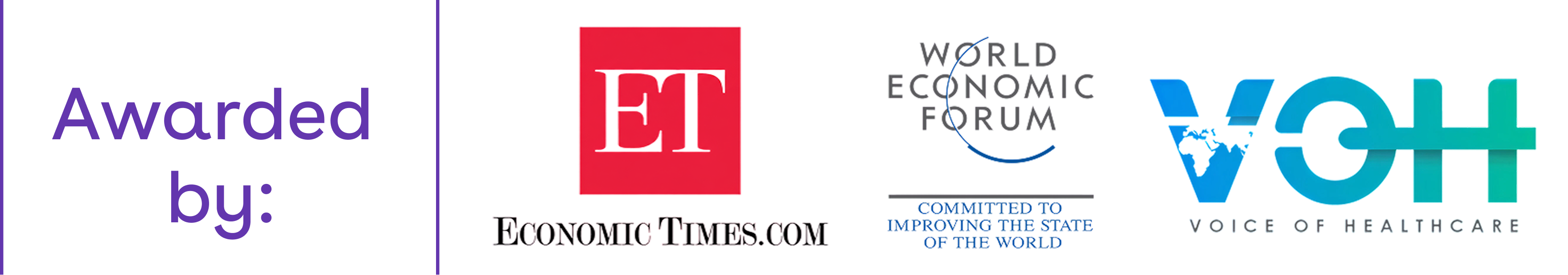Awarded by VOH, World Economic Forum, and Economic Times